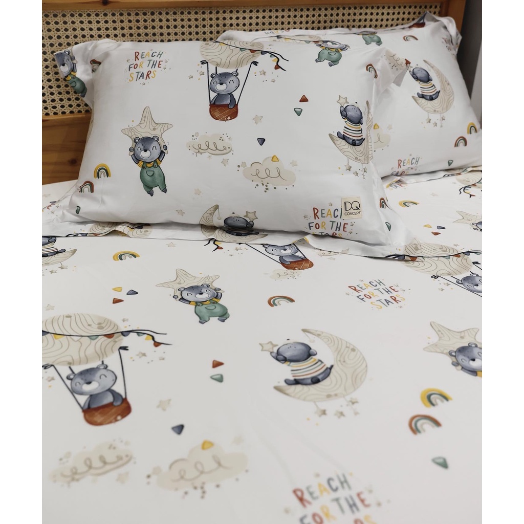 GA GỐI GẤU MẶT TRĂNG/ Chất liệu Lụa Tencel 60s
