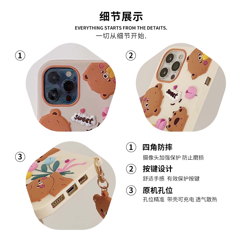 Ốp Điện Thoại Silicon Chống Sốc In Hình Hoa Tulip Hoạt Hình Dễ Thương Cho iPhone xr 13 12pro 11 xsmax