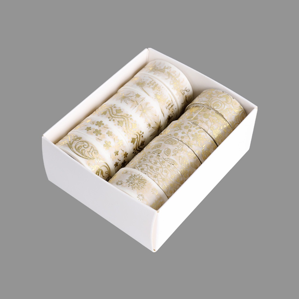 Bộ 12 Cuộn Băng Keo Lá Vàng Dán Trang Trí Sổ Tay DIY