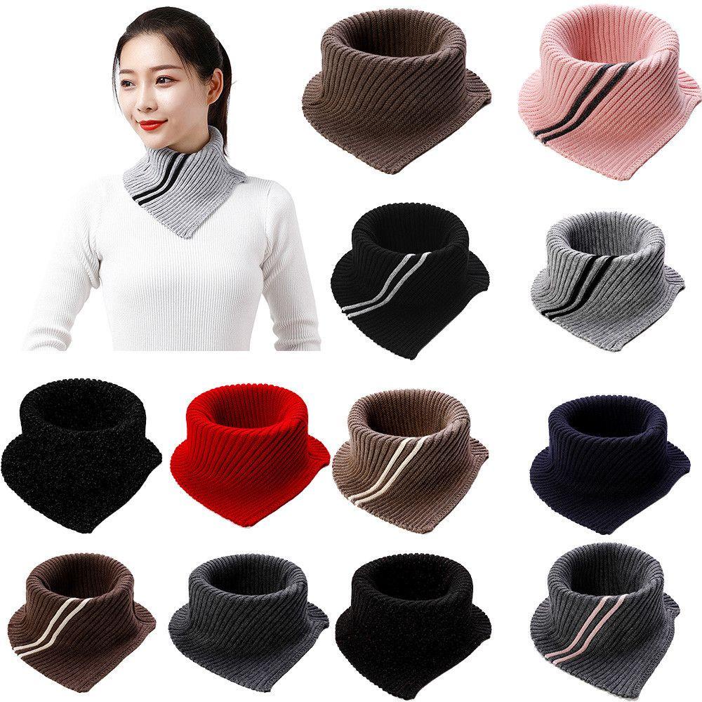 Khăn Choàng Cổ Giả Len Phối Nhung Thoải Mái Thời Trang Unisex