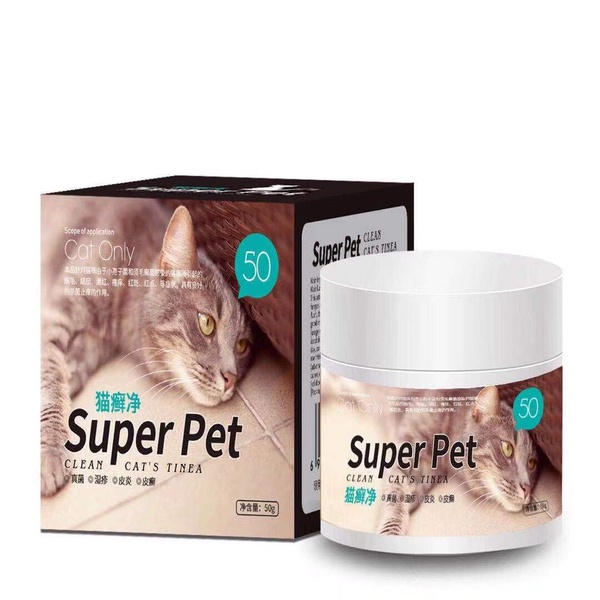 Super Pet - Clean Cat's Tinea  Kem trị nấm da ở mèo