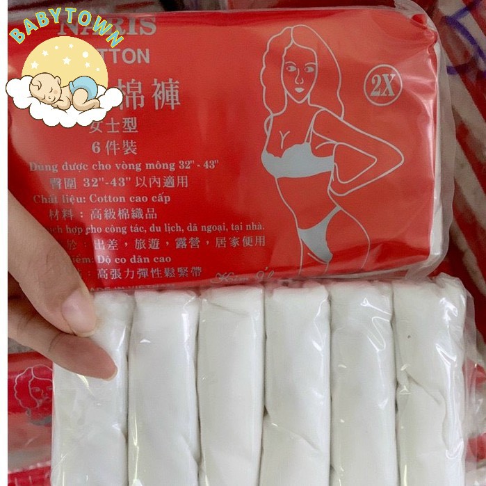 SET 6 QUẦN LÓT GIẤY COTTON DÙNG 1 LẦN CHO MẸ BẦU ( HÀNG LOẠI 1 )