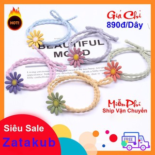 [1K][Rẻ Vô Địch]Dây Buộc Tóc Bông Cúc Ulzzang Xinh Xắn, Dây Chun Buộc Tóc Nhiều Màu Dành Cho Nữ (Giao Ngẫu Nhiên)