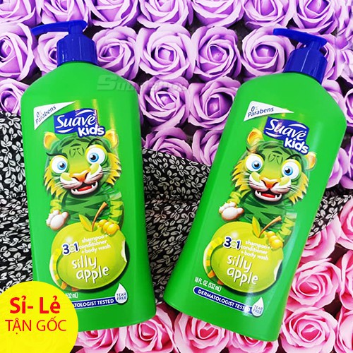 Sữa tắm, gội và Xả cho Bé Suave Kid 3in1 532ml