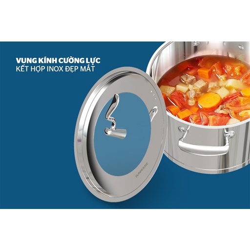 Nồi inox 5 đáy SUNHOUSE SHG2516MSA đun từ giá rẻ