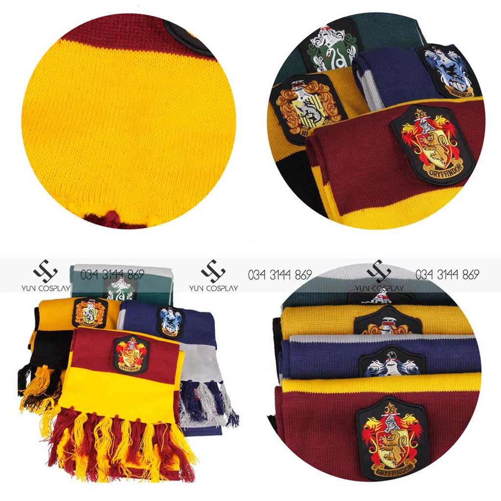 Khăn choàng len Harry Potter |  | 4 nhà Gryffindor Slytherin Ravenclaw Hufflepuff | BigBuy360 - bigbuy360.vn