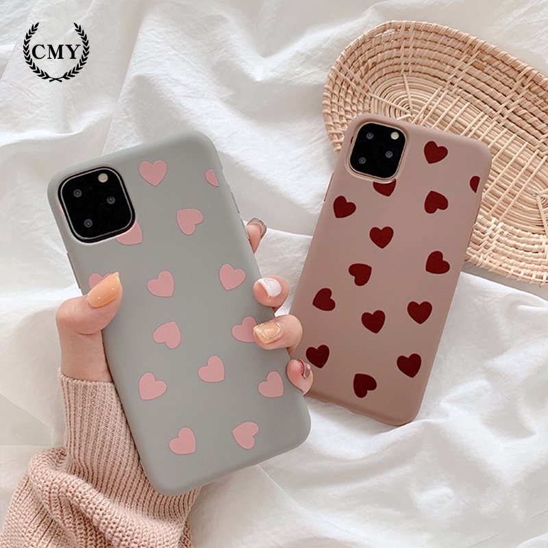 Ốp lưng họa tiết trái tim đáng yêu cho iPhone11/11Pro 11pro Max X XR XS XS MAX 7 8 plus SE | BigBuy360 - bigbuy360.vn