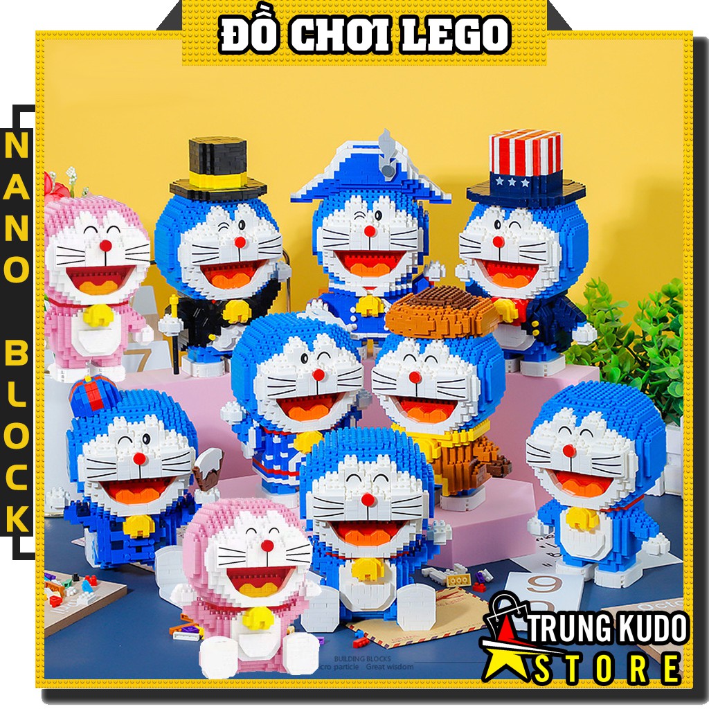 Lego Doremon - Đồ Chơi Xếp Hình Doremon Nano Block Lắp Ráp 8 Mô Hình Doremon Khác Nhau