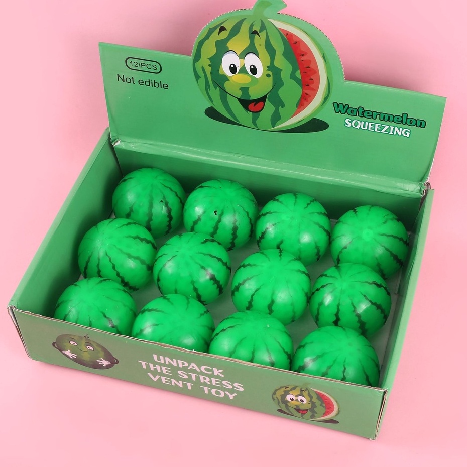 Squishy Mochi hình QUẢ DƯA HẤU mềm mịn dễ thương chân thực giảm stress co dãn đàn hồi ngộ nghĩnh bóp giải trí