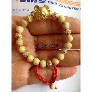 Vòng dâu tằm - mix bi cát màu vàng và chuột vàng1