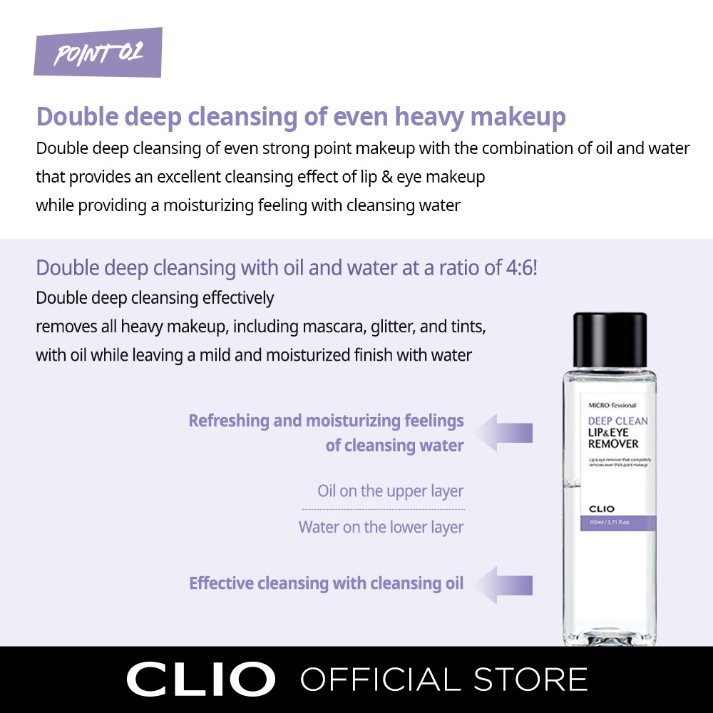 Nước tẩy trang mắt và môi Clio Micro-Fessional dung dung tích 110ml | BigBuy360 - bigbuy360.vn