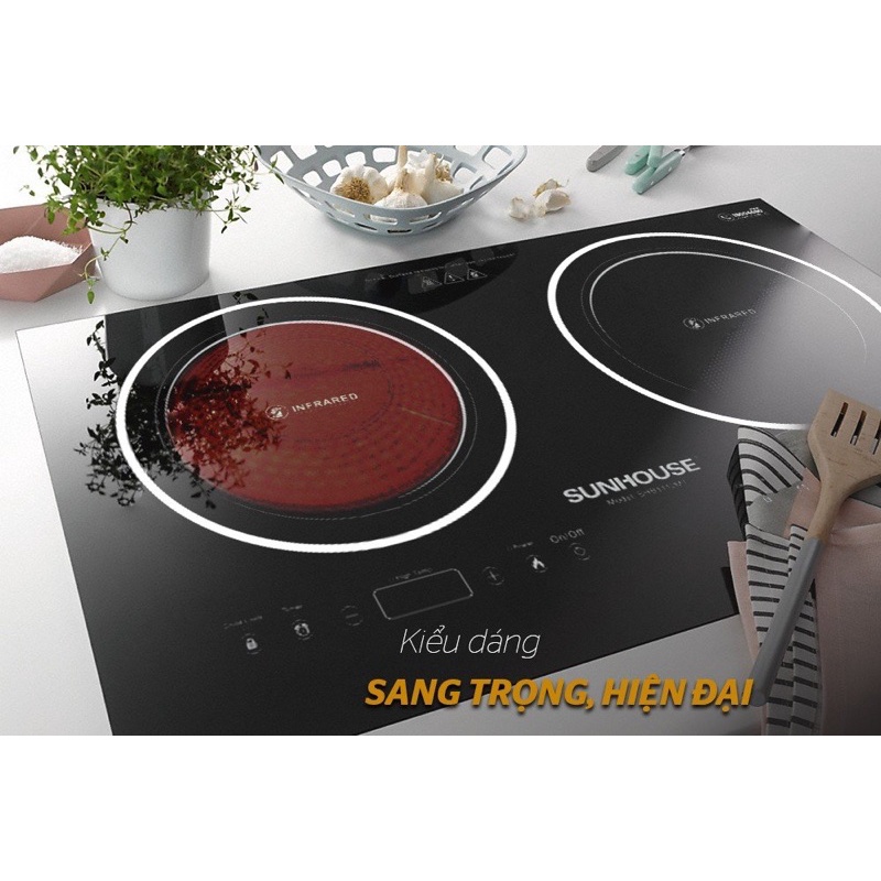 Bếp hồng ngoại đôi lắp âm Sunhouse SHB9112MT