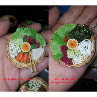 Móc khóa/ Hích tủ lạnh Món ăn mini làm từ đất sét nhật