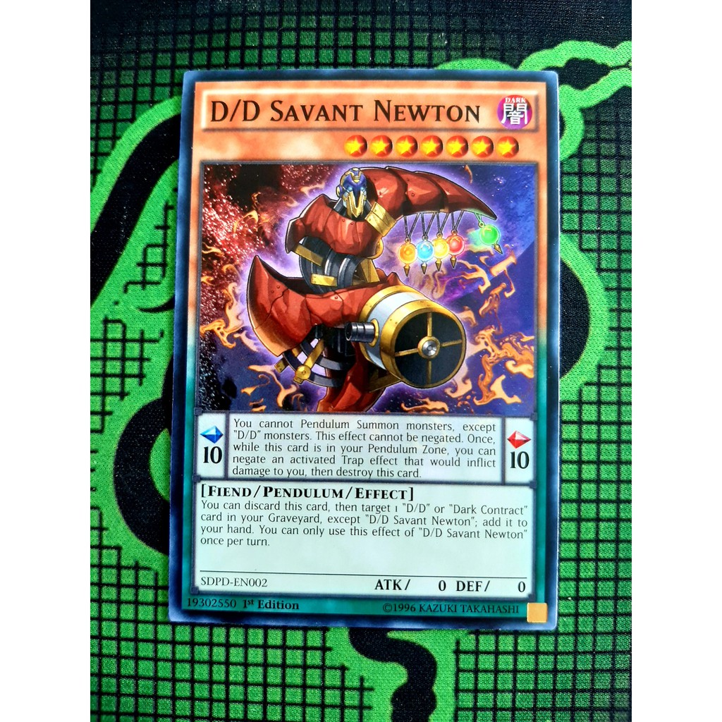 THẺ BÀI YUGIOH - PENDULUM - D/D Savant Newton - SDPD-EN002 - Common