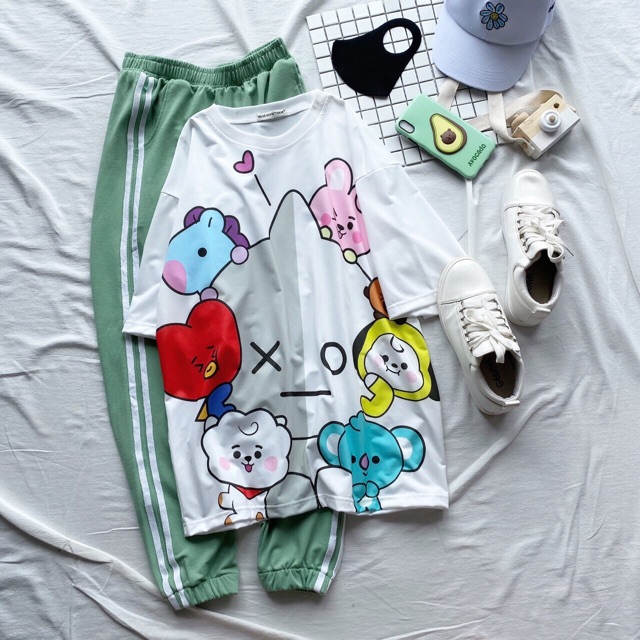 Áo Thun Unisex 3D Hoạ Tiết BTS Ảnh Thật