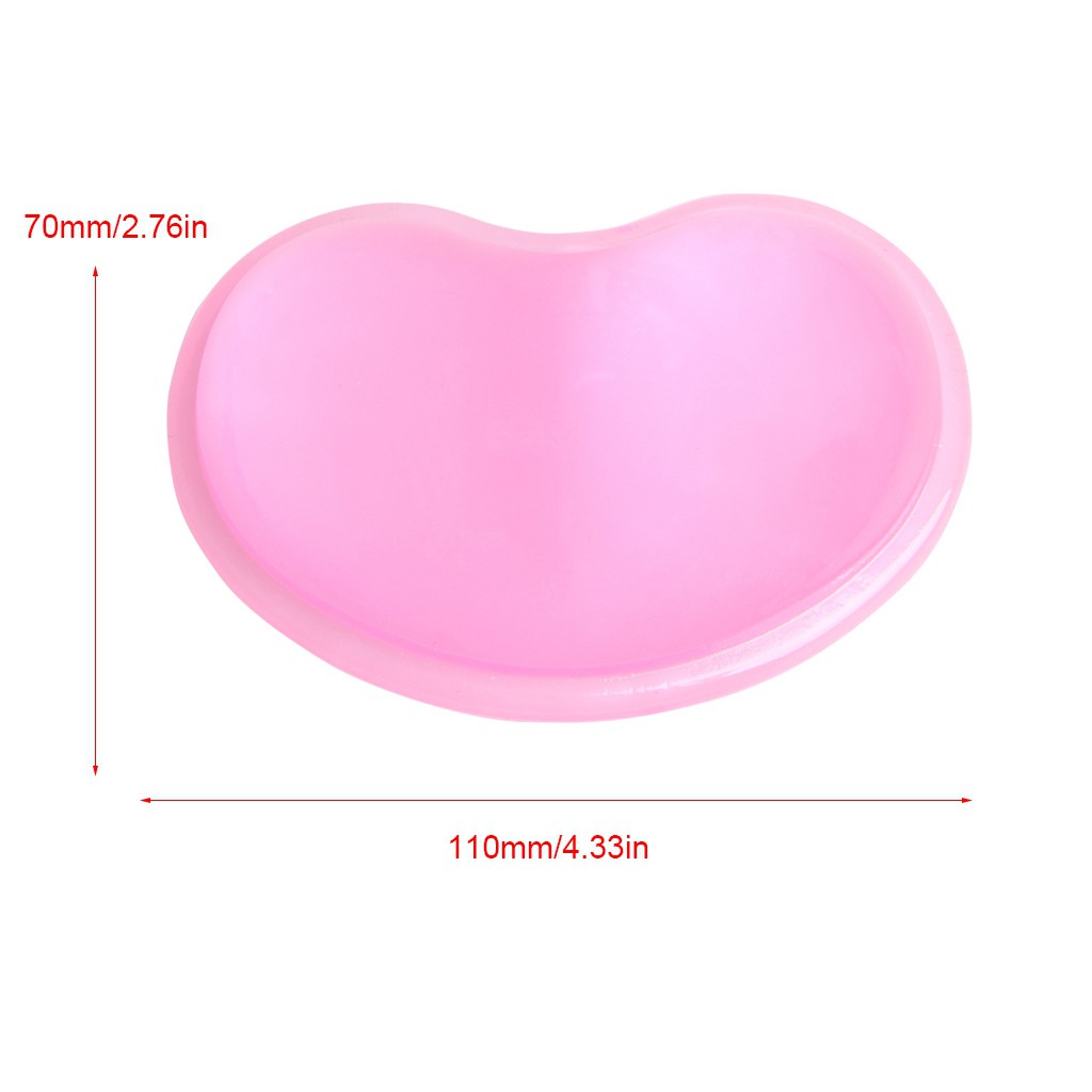 Miếng đệm kê cổ tay hỗ trợ dùng chuột máy tính làm bằng silicone trong suốt