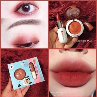 🛍 SET NEE CARA EYESHADOW & LIPSTICK💄