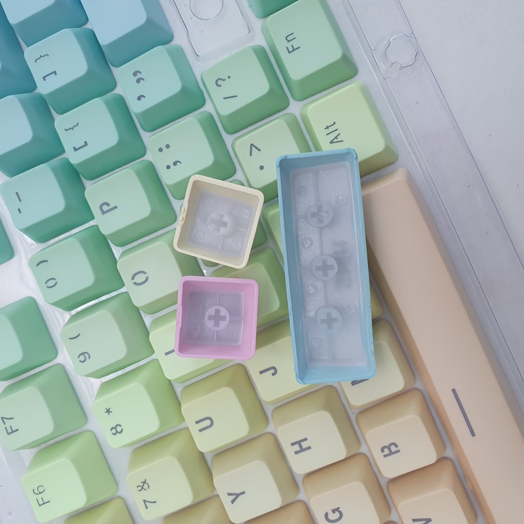 Bộ Keycap Rainbow 108 nút fullsize Chất Liệu PBT Xuyên LED cực Đẹp dành cho bàn phím cơ