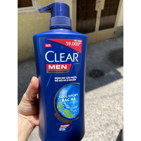 Dầu gội Clear Men Cool Sport bạc hà 650g (637ml)