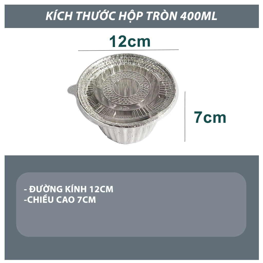 Set 10 khay nhôm Ftc chén nhôm tròn 400ml hàng đẹp giá ưu đãi MS120