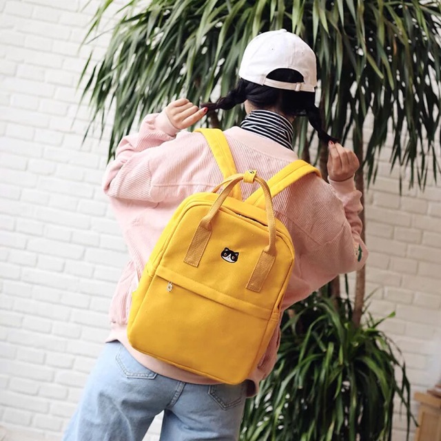 Balo đi học vải bố cực đẹp , balo du lịch thời trang ulzzang