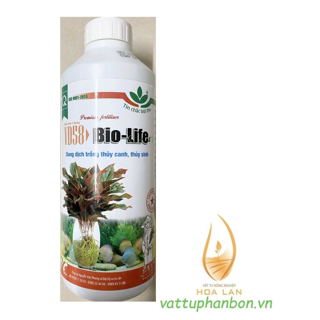 Phân Bón Bio-Life VD58 Dung Dịch Trồng Thủy canh, Thủy sinh - #141A# 1 lít