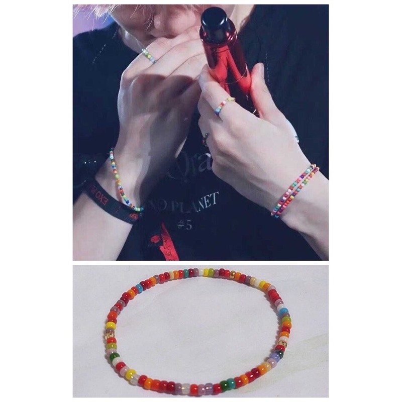 Vòng tay Hạt cườm Handmade làm theo yêu cầu Vòng tay hạt co giãn nhiều màu MADEBYLEE | BigBuy360 - bigbuy360.vn