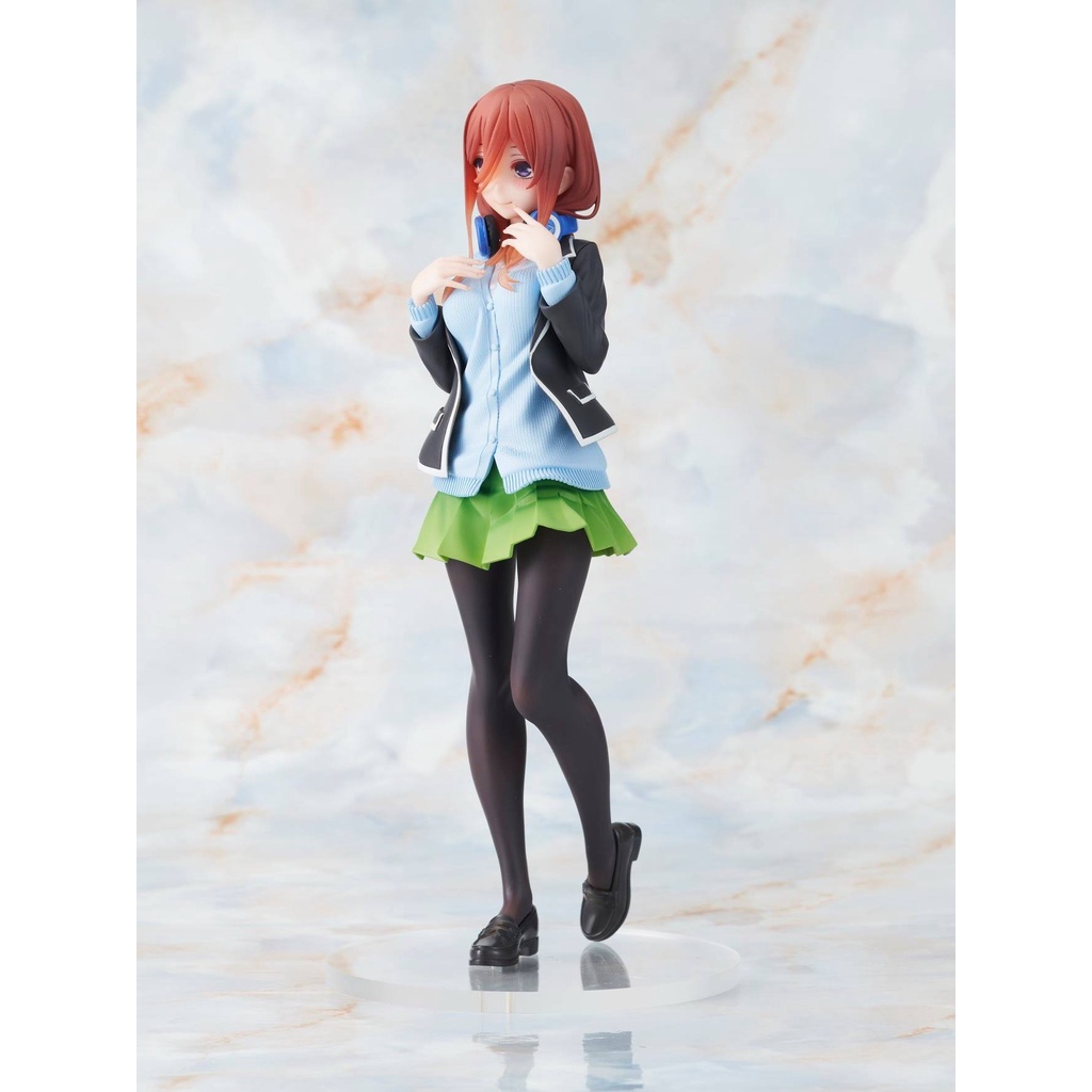 Mô Hình Figure Chính Hãng Anime Gotoubun no Hanayome ∬, Nakano Miku, Coreful Figure, Seifuku ver (TAITO) Chính Hãng