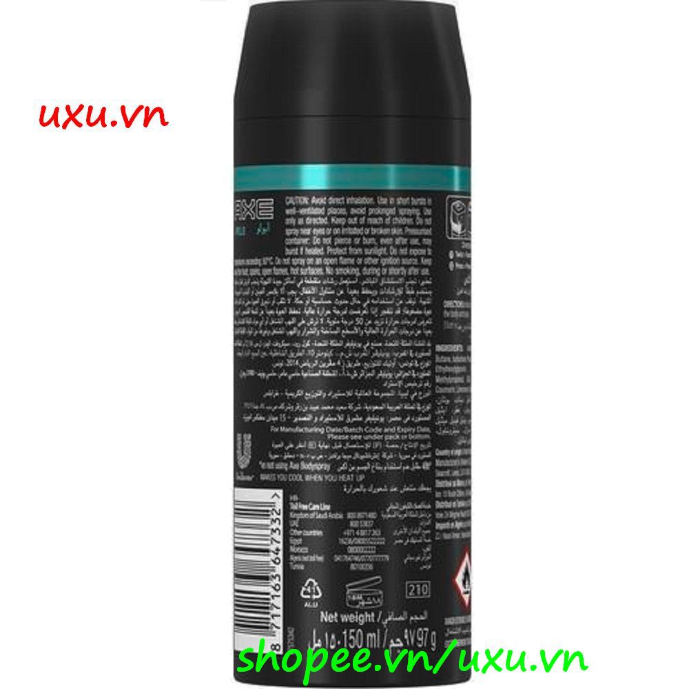 Xịt Khử Mùi Axe 150ml Apollo Longer, Với uxu.vn Tất Cả Là Chính Hãng. | BigBuy360 - bigbuy360.vn