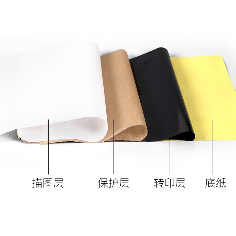 Combo 5 Giấy than scan hình xăm 3 lớp loại 1-hàng USA
