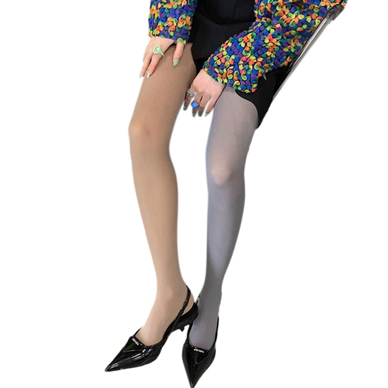 Quần Tất Mỏng Không Đường May Màu Sắc Tương Phản Thời Trang Xuân Thu Quyến Rũ Cho Nữ