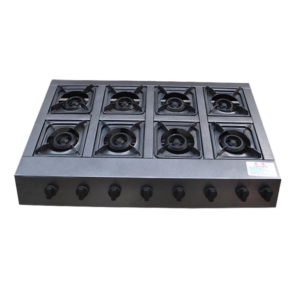 Bếp gas 8 họng - 8 cửa nấu đồ ăn nhanh (hàng loại 1) Siêu bền