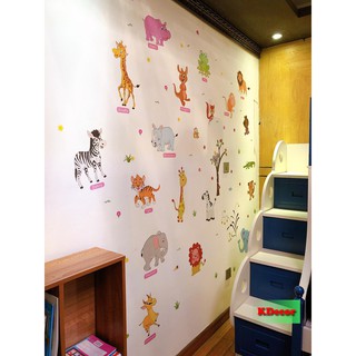 Decal dán tường Vườn thú Tiếng Anh lớn