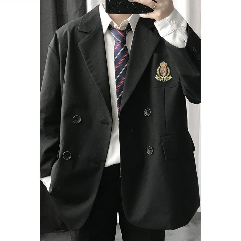 Set 3 món đồng phục vest dáng rộng phong cách đại học cho nam/cặp đôi