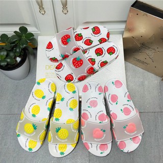 Dép Nữ 💖 HOT 2020 💖 Dép Nữ Quai Ngang CHENYUN Hoa Quả Đế Dẻo Quai Mềm Đi Êm Chống Trơn Trượt