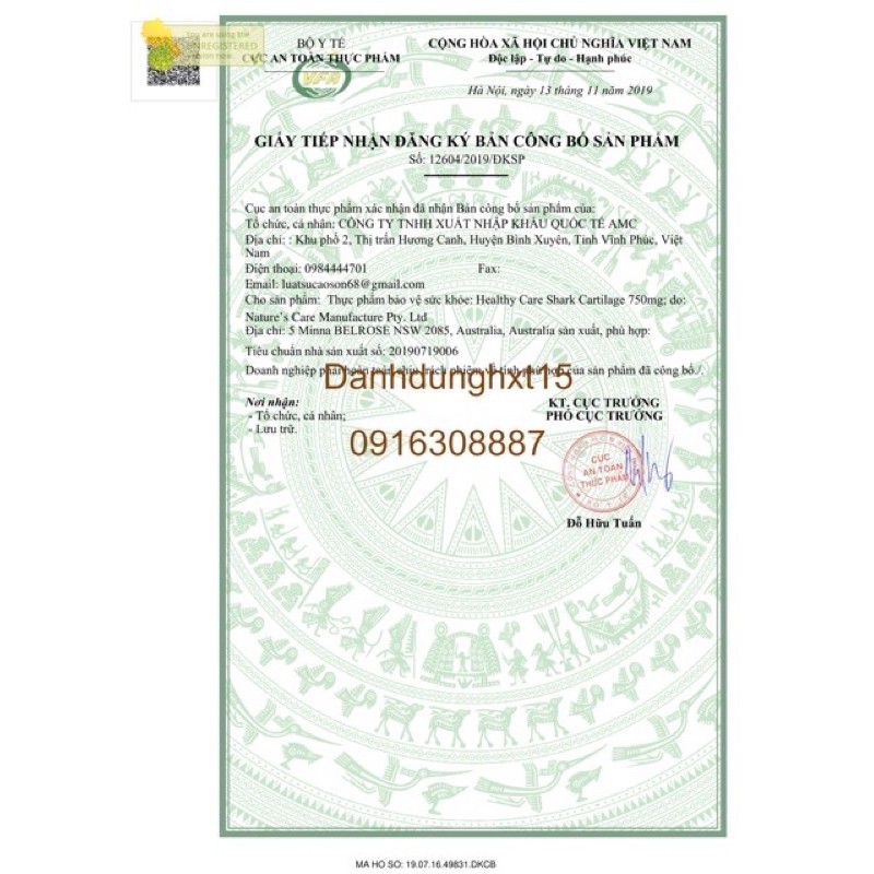 (Mẫu mới) - Sụn vi cá mập Healthy Care Shark Cartilage 750mg 200 viên | BigBuy360 - bigbuy360.vn