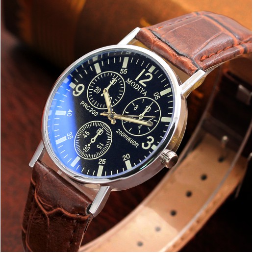 Đồng hồ thời trang unisex MODIYA dây da giả 3 kim | BigBuy360 - bigbuy360.vn