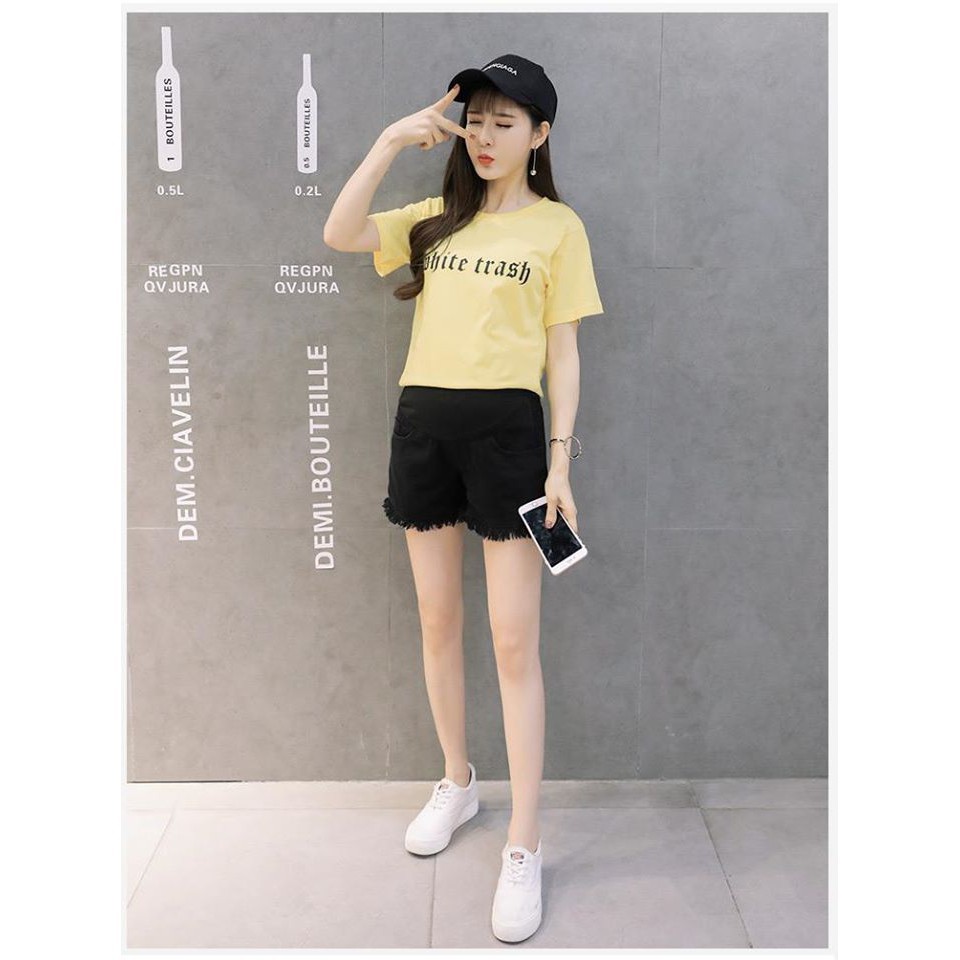 Quần bầu SOOC CHẤT THÔ mềm mịn có đáp bụng và chun chỉnh đủ size từ 40-75 kg QB57