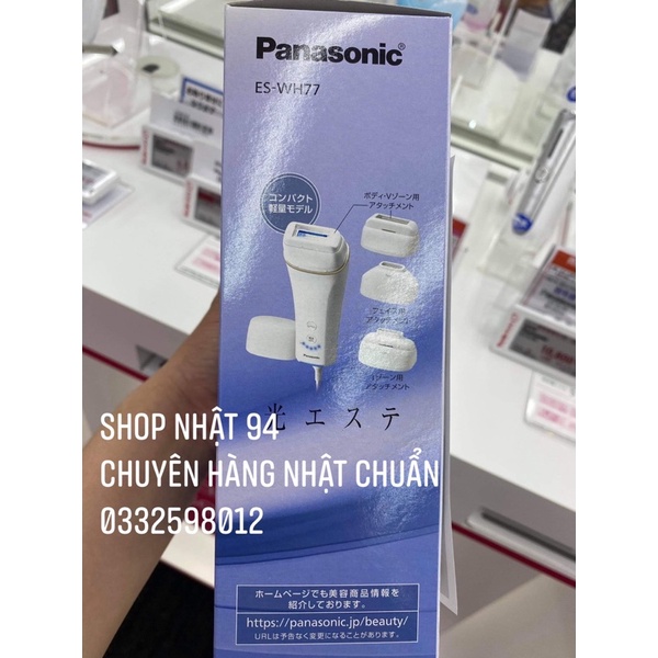 HỘP MÁY TRIỆT LÔNG PANASONIC ES-WH77 CỦA NHẬT KÈM BILL
