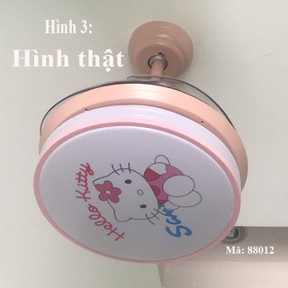 Quạt đèn trần trang trí cho bé Hello Kitty