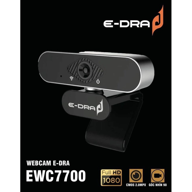 [Mã 254ELSALE giảm 7% đơn 300K] Webcam E-Dra EWC7700 chuẩn 1080P - Hàng chính hãng