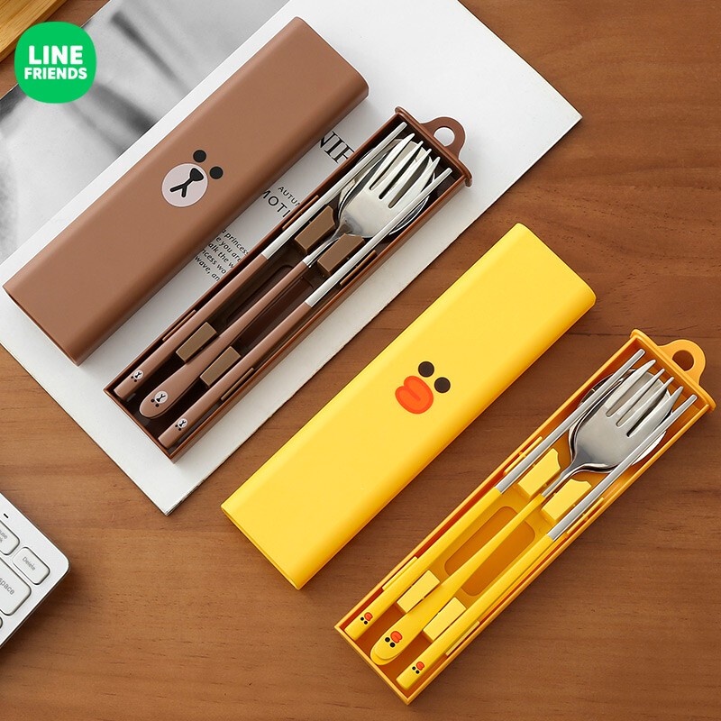 Bộ Muỗng Đũa Nĩa Kèm Túi Đựng Tiện Lợi