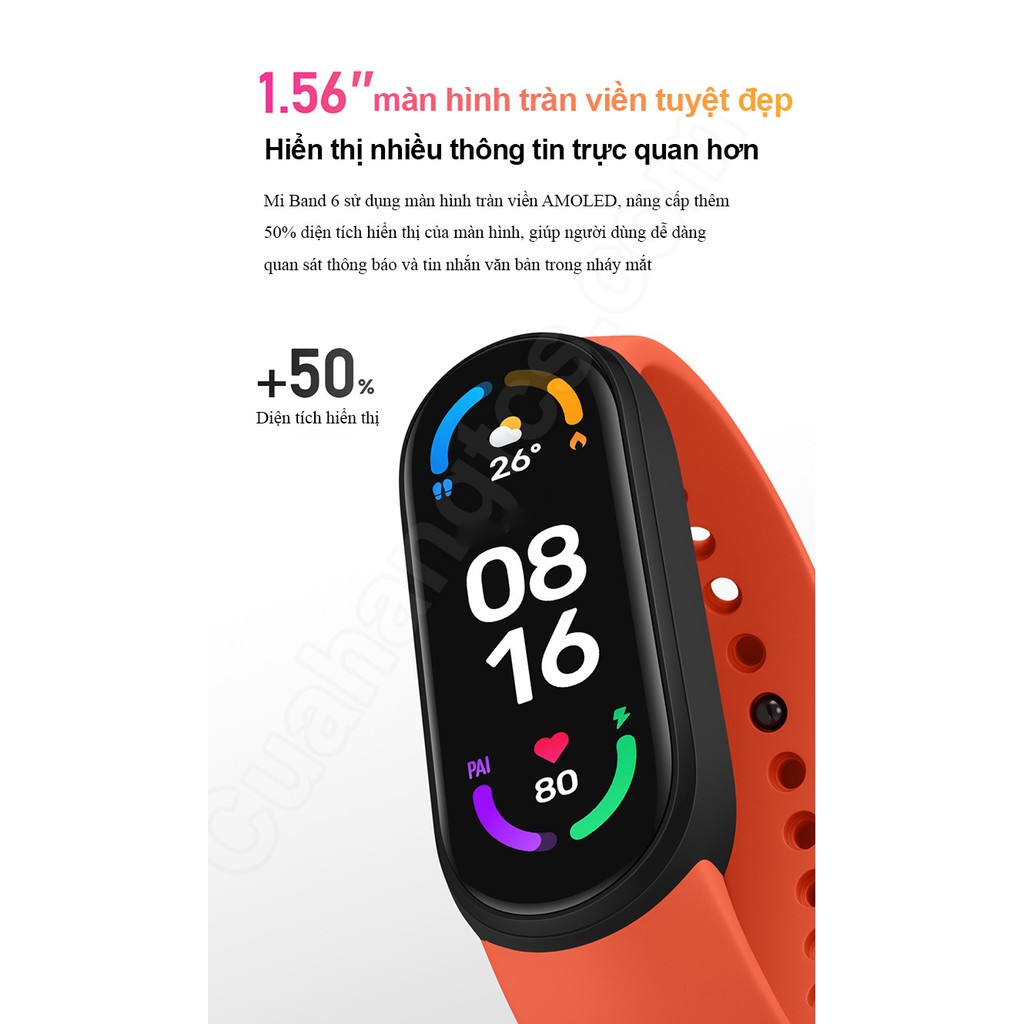 [Mã SKAMPUSHA8 giảm 8% đơn 300K] [BẢN QUỐC TẾ] Đồng hồ thông minh Xiaomi Mi Band 6 chính hãng Miband6 Mi Band6