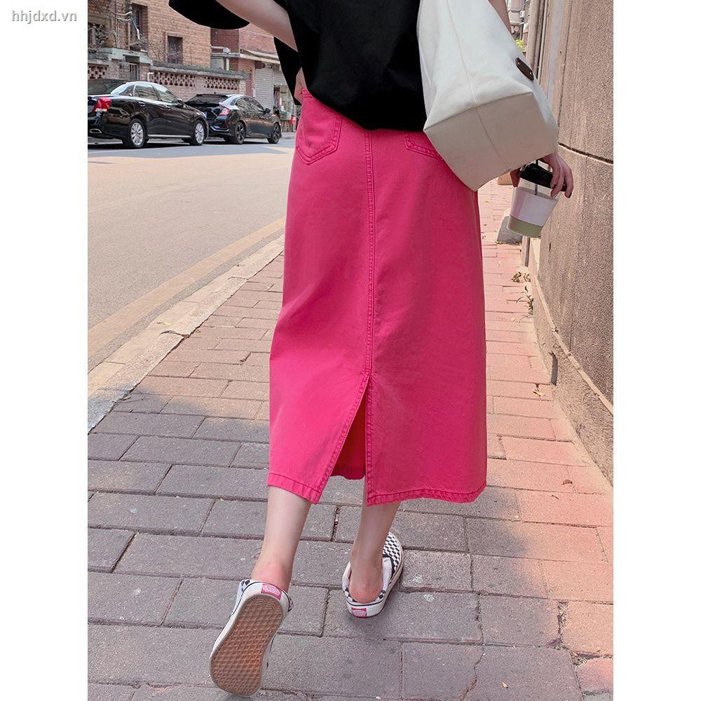 Chân Váy Jean Chữ A Lưng Cao Phong Cách Hàn Quốc Thời Trang Mùa Hè 2021 Cho Nữ Có Size Lớn