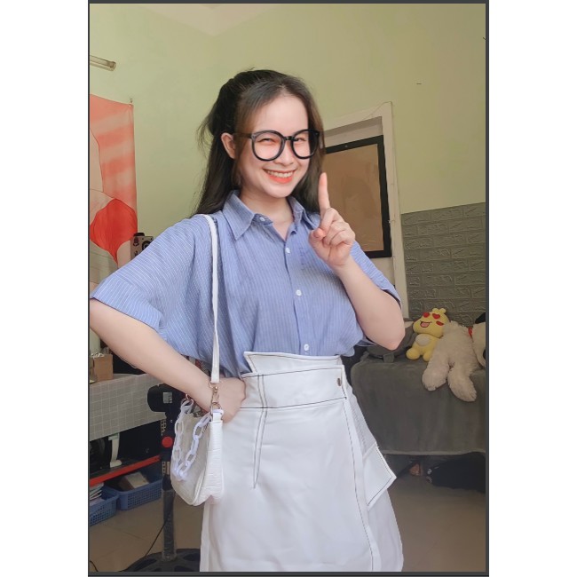 Quần short giả váy kiểu nữ cạp cao xếp lệch BIGSIZE chất vải cao cấp co dãn THUS512