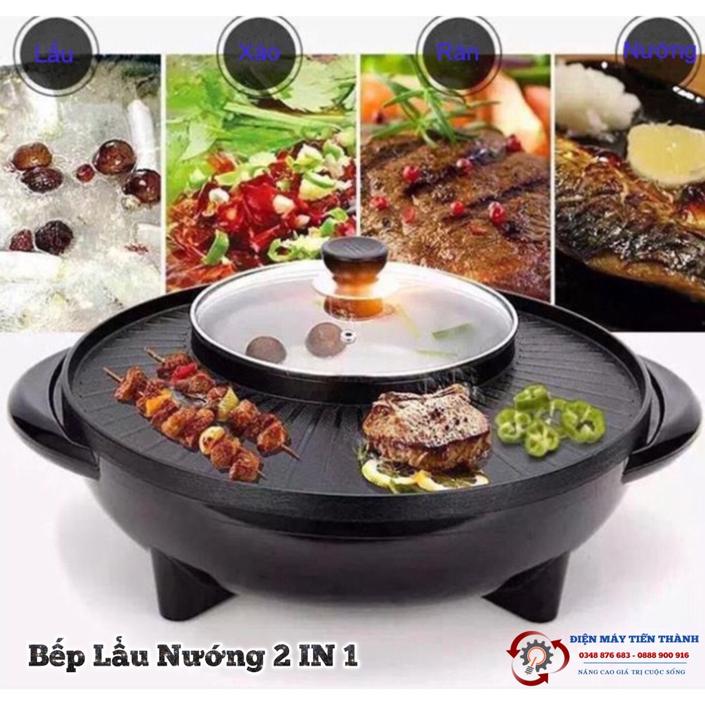 Bếp Lẩu Nướng Điện 2 in 1