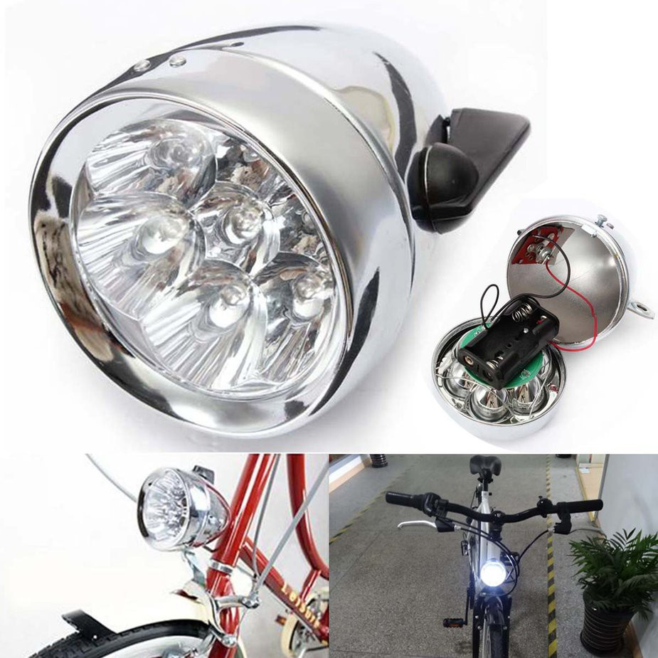 Đèn Pha 7 Bóng Led Gắn Phía Trước Xe Đạp Phong Cách Vintage