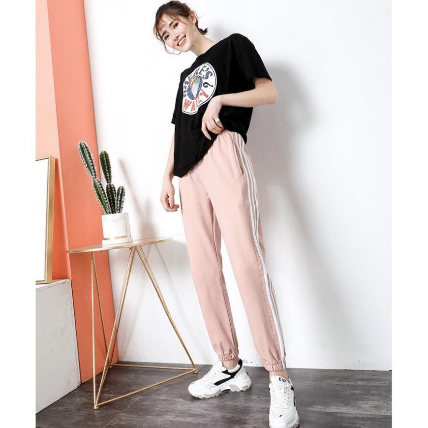 Quần Jogger 3 Sọc Nữ Chất Kaki Mềm Mịn | BigBuy360 - bigbuy360.vn