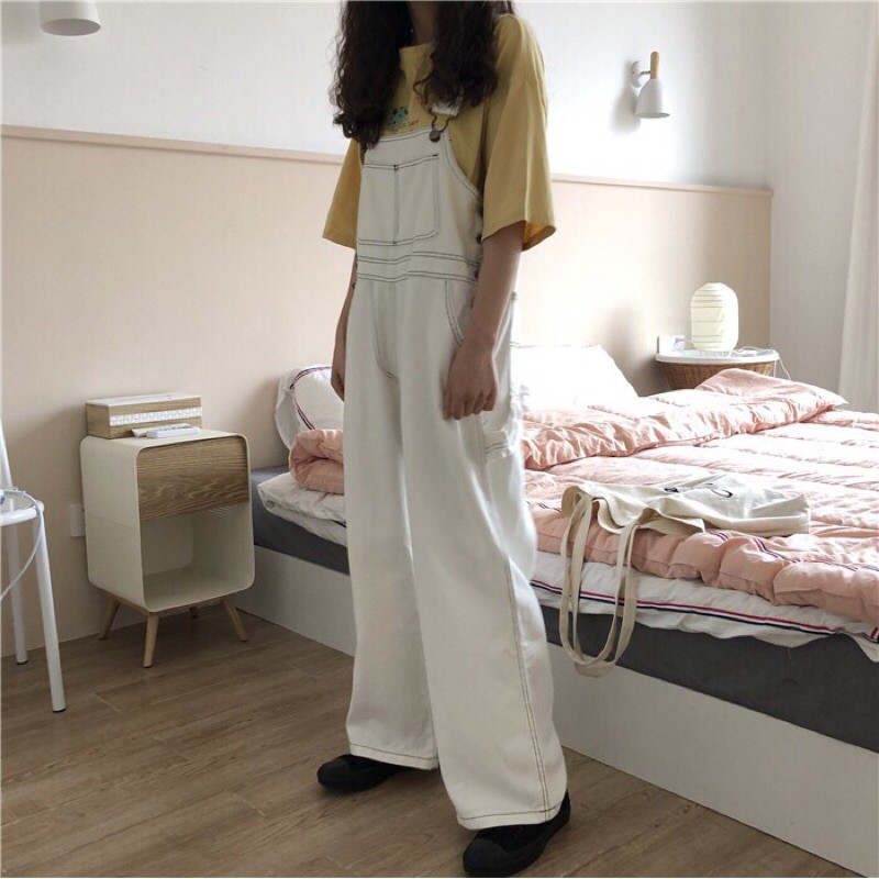 [HOT] Quần yếm rộng xuông trắng 2020 | BigBuy360 - bigbuy360.vn