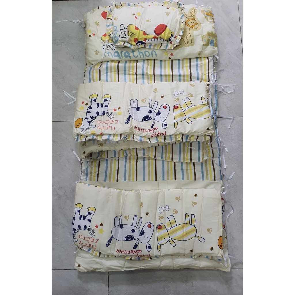 BỘ RA NỆM 5 MÓN CHO GIƯỜNG CŨI CŨA BÉ.DÀI 1M,RỘNG 60CM,HÀNG ĐÚNG NHƯ HÌNH.